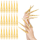 鉄の指の爪先の爪のリングをくり抜く  爪爪ネイルキャップカバーリング  女性の女の子のために  ゴールドカラー  121.5x18x17mm MRMJ-WH0071-94-1