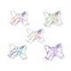 UV Plating Rainbow Iridescent Acrylic Beads OACR-H015-03-1