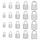 UNICRAFTALE 20Pcs 5 Sizes Padlock Pendants 304 Stainless Steel Charms Large Hole Pendants for DIY Necklaces Jewelry Making Accessory STAS-UN0024-12-1
