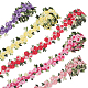 GORGECRAFT 5 Colors Flower Trim Ribbon 5 Yards Floral DIY Lace Applique Sewing Craft 7/8 Inch Rose Lace Edge Trim Decorating Embroidered Polyester for Wedding Dresses Embellishment DIY Party Decor OCOR-GF0003-13-1