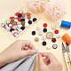 PH PandaHall 60pcs Fabric Button Shank Buttons Fabric Covered Button Colorful Buttons Craft Buttons with Shank Back for Suits Coat Gowns Blouses Shirts Dress DIY Sewing Accessories BUTT-PH0001-15-5