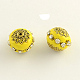 Round Handmade Rhinestone Indonesia Beads IPDL-Q036-02-1