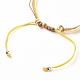 Bracelets tressés en cordon de polyester ciré BJEW-JB05663-4