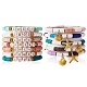 12Pcs 12 Style Handmade Polymer Clay Heisih Beaded Stretch Bracelets Set with Shell Starfish Charm BJEW-SW00035-1