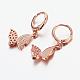 Parfait laiton papillon design zircone cubique pendentif boucles d'oreilles EJEW-BB05754-01RG-4