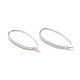 Rhodium Plated 925 Sterling Silver Micro Pave Cubic Zirconia Earring Hooks STER-F041-88P-3