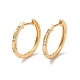 Clear Cubic Zirconia Hinged Hoop Earrings EJEW-G315-01G-1