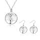 Trendy Silver Plated Brass Bridal Party Jewelry Sets SJEW-BB12246-1