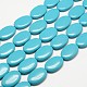 Oval Synthetic Taiwan Turquoise Beads Strands G-N0131-25-1