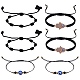 6Pcs 3 Style Adjustable Nylon Threads Braided Bracelets BJEW-SZ0001-57-1