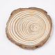 未染色の未完成の木製カボション  木のスライス  年輪  パパイヤホイップ  52~64x5mm WOOD-T011-24-2