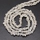 Puces naturelles perles de pierre de lune blancs brins G-N0164-57-2