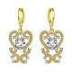 Real 18K Gold Plated Brass Cubic Zirconia Jewelry Sets SJEW-BB05727-G-3