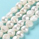Fili di perle di perle d'acqua dolce coltivate naturali PEAR-Z002-03-2