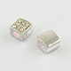 Silver Tone Alloy Rhinestone Beads ALRI-R050-18-1