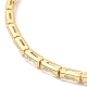 Adjustable Rack Plating Brass Cubic Zirconia Chain Bracelets BJEW-A132-10G-3