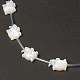 Guscio bianco naturale madreperla perle di conchiglia BSHE-B005-11-3