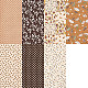 Gorgecraft 7 pièces 20 x 20 pouces coton artisanat tissu bundle patchwork quilting tissu carrés feuilles différents modèles de tissus pour bricolage couture scrapbooking AJEW-GF0001-31E-8