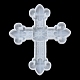 宗教十字形ディスプレイ装飾 diy シリコンモールド  レジン型  UVレジン用  エポキシ樹脂工芸品作り  ホワイト  151x127.5x14mm DIY-K071-01A-4