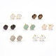 Natural & Synthetic Gemstone Stud Earrings EJEW-L196-04-1