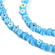 Chapelets de perle de millefiori en verre manuelles X-LAMP-J035-4mm-09-5