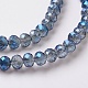 Electroplate Glass Beads Strands EGLA-F124-FR-B01-3