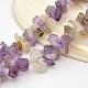 Natural Amethyst and Green Quartz Nuggets Beads Strands G-I137-04A-1