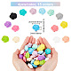 DICOSMETIC 60Pcs Silicone Beads Set 15 Colors Flower Rubber Beads Rose Beads Bracelet Beads for DIY Necklaces Jewellry Making FIND-DC0001-28-2