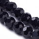 Faceted(32 Facets) Glass Round Beads Strands X-EGLA-J042-6mm-08-3