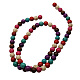 Kunsttürkisfarbenen Perlen Stränge G-H1009-M-4