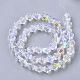 Chapelets de perles en verre électroplaqué EGLA-Q118-6mm-C17-2