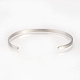 201 Stainless Steel Cuff Bangles BJEW-Q685-09-3