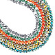 Chgcraft 6 hilos 6 colores hilos de cuentas de malaquita sintética G-CA0001-49-1