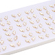 Boucles d'oreilles coeur et perles en coquillage blanc naturel PEAR-N020-05P-5