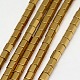 Electroplate Non-magnetic Synthetic Hematite Beads Strands G-J166-3x3mm-M-2