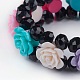 Fashion Resin Flower Stretch Bracelets BJEW-L622-03-2