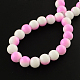 Chapelets de perles en verre peint au four bicolores DGLA-R050-8mm-19-2