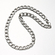 304 Stainless Steel Cuban Link Chains Necklaces STAS-F094-25-2
