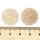 ラックメッキ真鍮製コネクタチャーム  エッチングされた金属装飾  長持ちメッキ  花のリンク  ライトゴールド  17.5x18x0.3mm  穴：1.2mm KK-Q792-11LG-3