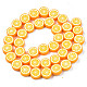 手作り樹脂粘土ビーズ連売り  レモンスライス  オレンジ  8~10x3.5~4.5mm  穴：1.6mm  約38~40個/連  13.98インチ〜15.55インチ（35.5~38cm） CLAY-R069-01L-A04-2