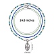 Colliers ovales avec pendentif vierge marie NJEW-SW00006-01-4