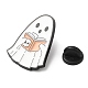 Spilla smaltata fantasma a tema Halloween JEWB-E023-06EB-02-3