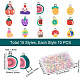 Craftdady 150Pcs 15 Style Handmade Polymer Clay Charms CLAY-CD0001-09-3