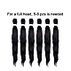 ロング＆ストレートヘアエクステンション  伸ばした編組髪イージー編組  低温繊維  女性用合成かつら  ブラック  26インチ（66cm） OHAR-G005-02A-3