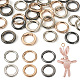 Beadthoven 24 Uds 6 estilos anillos de puerta de resorte de aleación de zinc FIND-BT0001-25-2