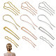 Chgcraft 12 piezas 12 estilos latón pelo tenedor/peines fornituras OHAR-CA0001-12-1