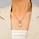Stainless Steel Shell & Imitation Pearl Pendant Necklaces HT9511-3-2