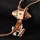Frog Long Adjustable Alloy Rhinestone Lariat Necklaces NJEW-F193-E01-RG-3