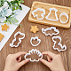 SUPERFINDINGS 8 Style Plastic Cookie Cutters Polymer Clay Cutters Dinosaur Clay Cutter White Tree Oval Paw Print Cookies Fondant Mouldss for DIY Biscuit Baking Tool DIY-WH0301-81D-3