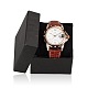 Alta calidad rosa reloj de pulsera de cuero de acero inoxidable del oro WACH-A002-08-6